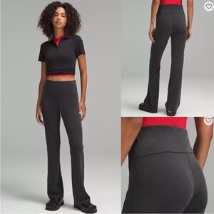 Lululemon Ribbed Softstreme High Rise Flared Pant Regular Black Size 4